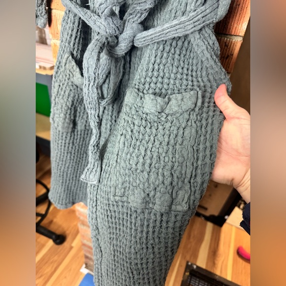 Anthropologie Bathen Waffle Knit Cotton Luxury Robe - Picture 3 of 5